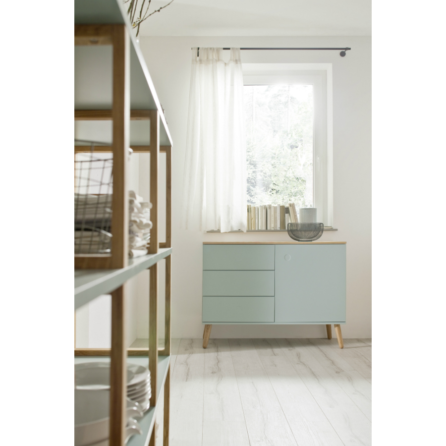 Стеллаж Tenzo Art, 118x178x36 см, дуб, зеленый 2333076 - Вид №3