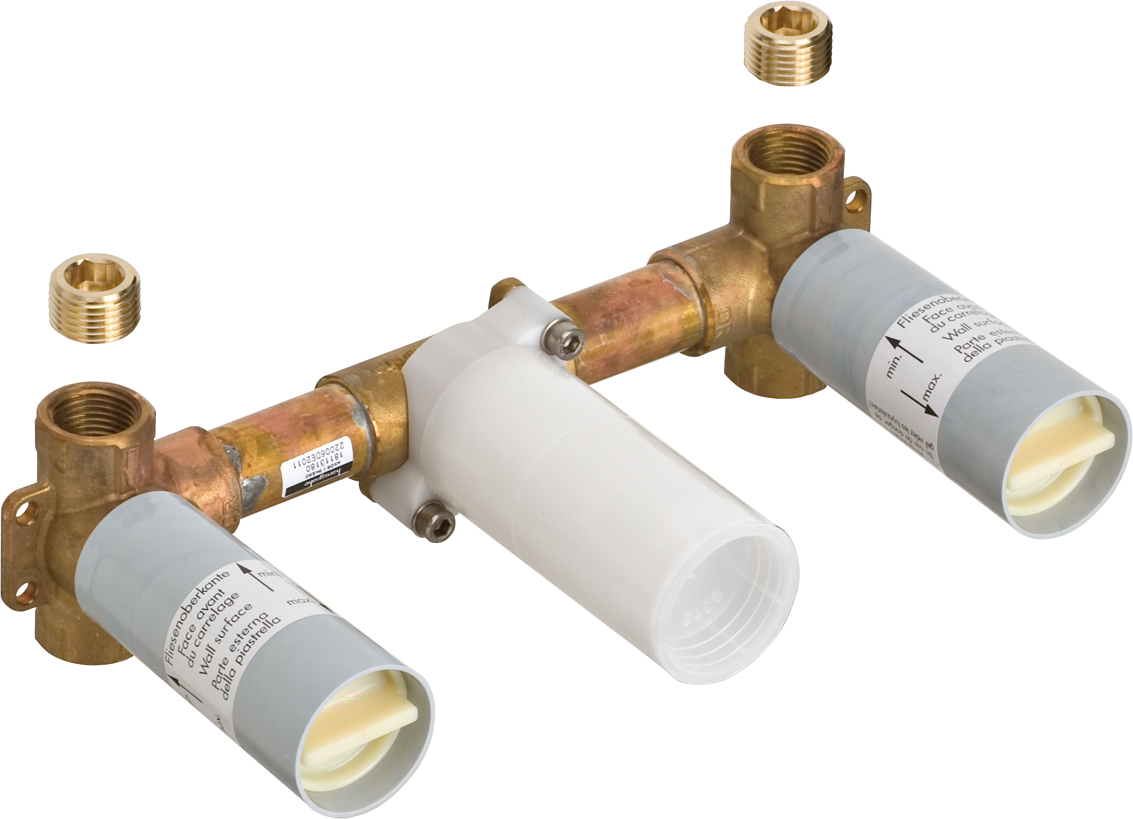 18113180 Базовая часть смесителя для раковины на 3 отверстия, скрытого монтажа, настенного AXOR MASSAUD