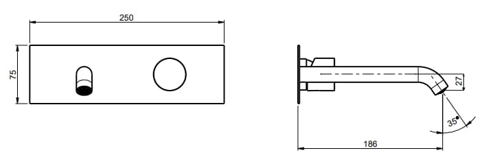 Смеситель для раковины из нержавеющей стали с ограничителем расхода Rubinetterie Frattini Pepe XLS 316 ARCH-00085659 - Вид №2