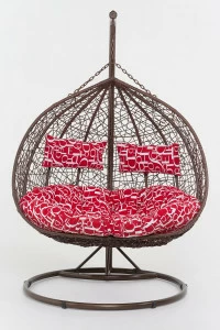 Подвесное кресло коричневое из искусственного ротанга 45-004-04 VINOTTI  00-3885159 Коричневый;красный