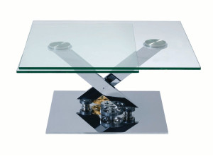 Квадратный стеклянный журнальный столик