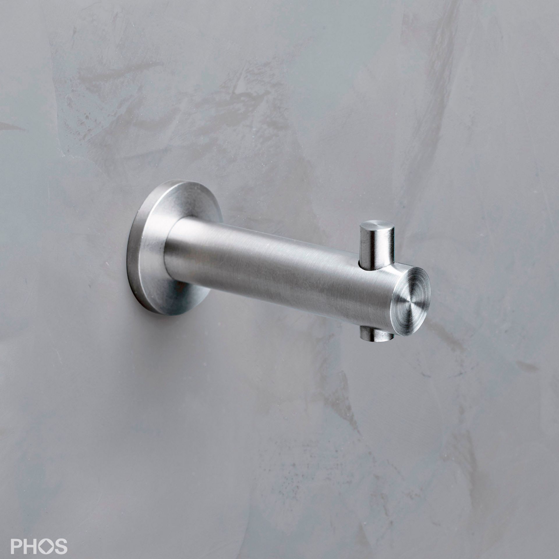 H12-50R25-B Крючок для полотенец, ø12 мм, длина 5 см, с розеткой PHOS 