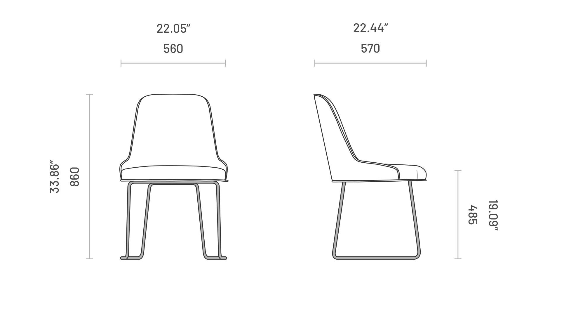 Стул с мягкой тканью Domkapa ANNA ARCH-00041561 - Вид №3