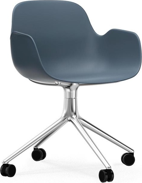 604976 Кресло Swivel 4W Aluminium / Blue Normann Copenhagen Form
