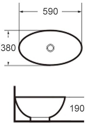 GR-3022 Накладная раковина на столешницу  прямоугольная Grossman  - Вид №2