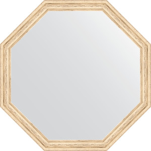 BY 3687 Зеркало в багетной раме - слоновая кость 51 mm EVOFORM Octagon