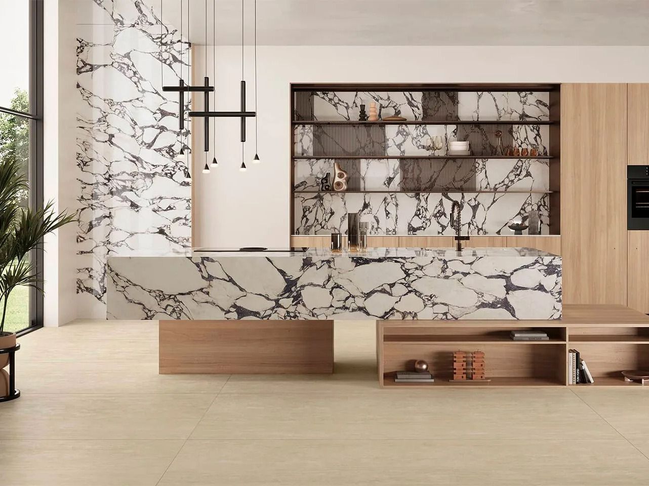 Керамогранит с мраморным эффектом Atlas Plan CALACATTA VIOLA ARCH-00128958