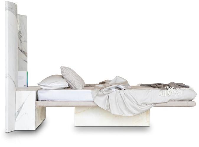 SAGEVAN MARMI Двуспальная кровать из скульптурного мрамора Whitedream sun-id-1355018 - Вид №3