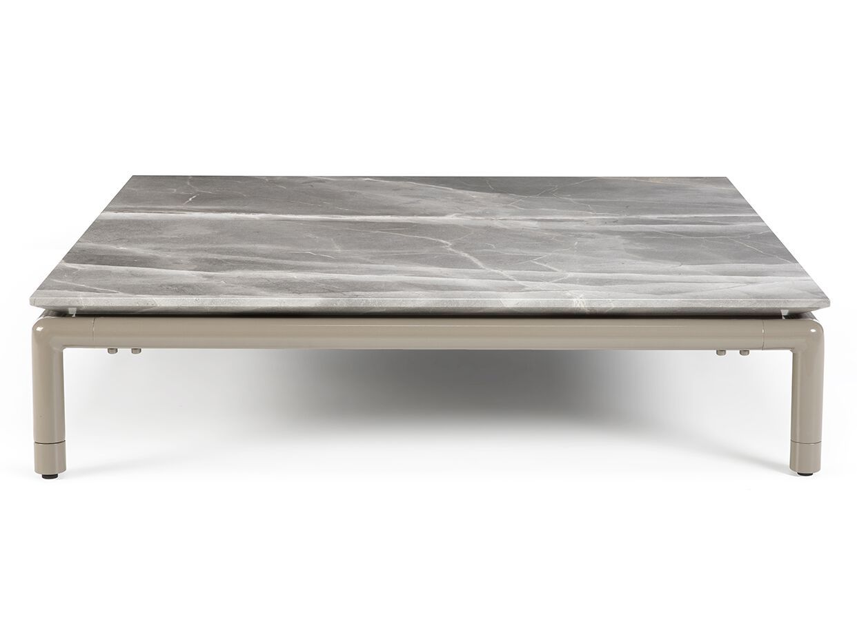 Мраморный квадратный садовый столик Ethimo Lodge ARCH-00080466