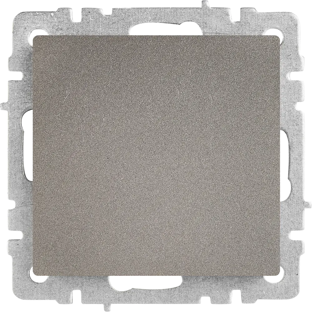 Выключатель IEK Brite самовозвратный одноклавишный стальной для скрытого монтажа 87761738 STLM-1102896 - Вид №1