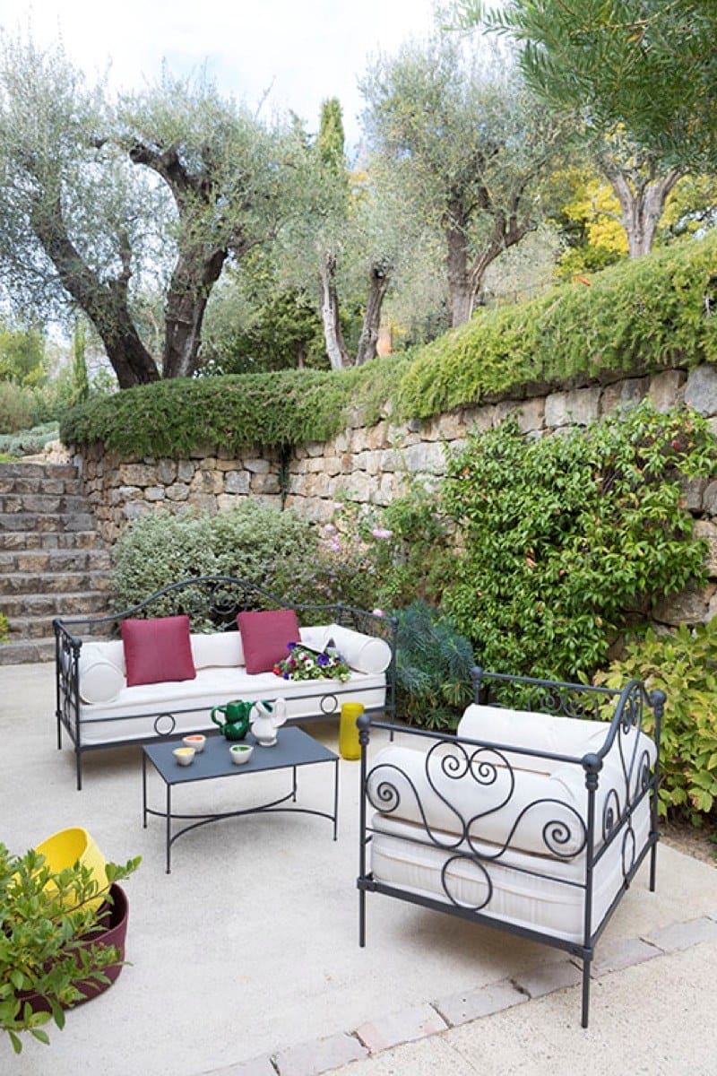 Садовый диван из железа и акриловой ткани Unopiù Aurora ARCH-00073330 - Вид №3