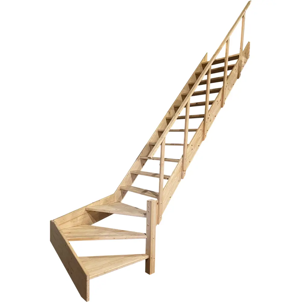 Лестница поворотная 90° деревянная левозаходная 3М ТДВ STLM-2181048