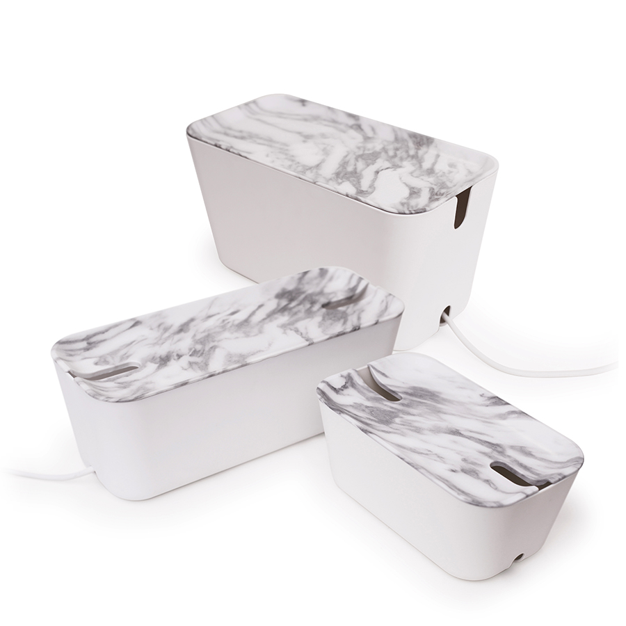 240107 Органайзер для проводов hideaway большой белый-серый Bosign  - Вид №4