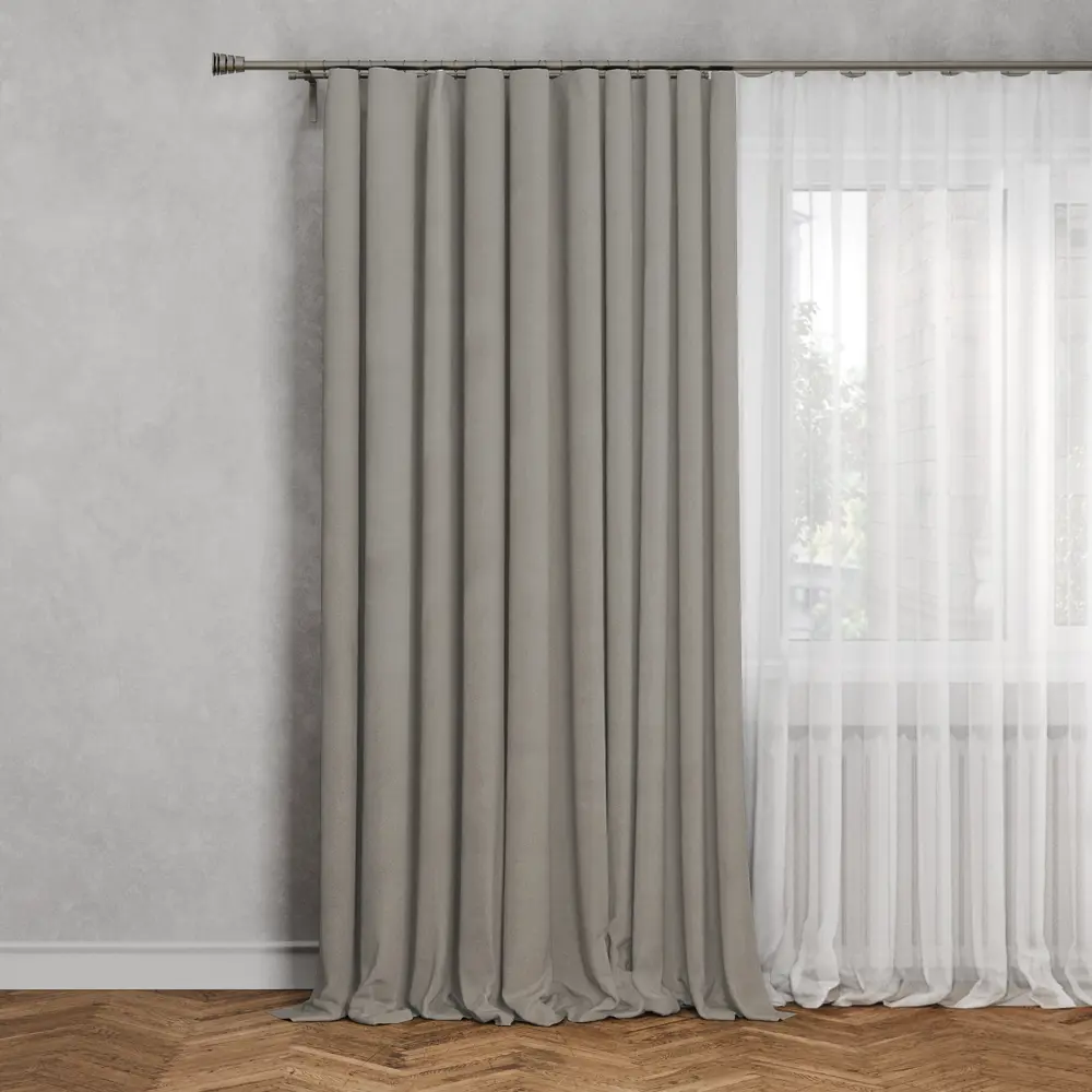 СТОЛИЦА ТЕКСТИЛЯ Штора Flax с ленточным креплением 200×300 см бежевая 86792692 STLM-0071585