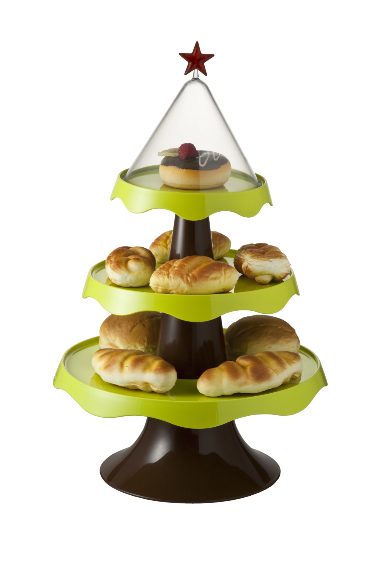 QL10042-GN Этажерка подарочная merry tree зеленая Qualy  - Вид №1