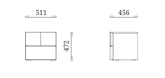 Деревянная прямоугольная тумбочка с ящиками Febal Casa Dido ARCH-00077996 - Вид №6