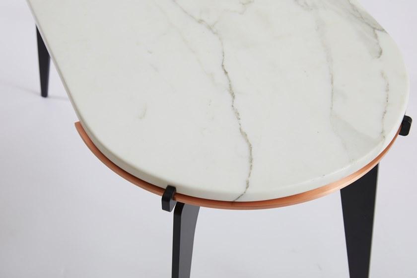 GABRIEL SCOTT Высокий овальный мраморный стол Prong sun-id-1461746 - Вид №4