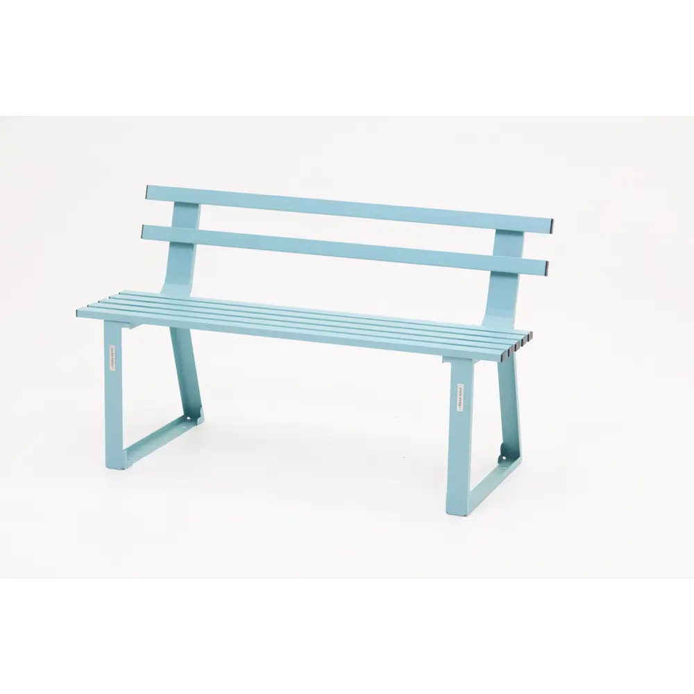 Скамейка садовая Summer steel 114.5х51х70 см сталь синий 84399352 STLM-2099290 Santreyd 