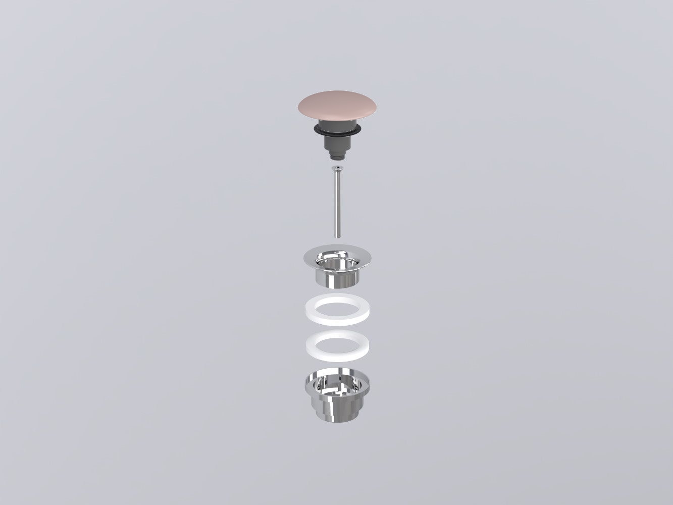 PIL01-CP Универсальный донный клапан click/clack хром с керамической крышкой cielo Запасные части и аксессуары Ceramica Cielo