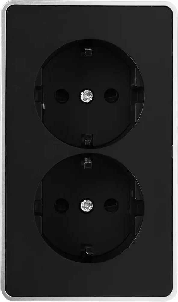Розетка накладная WERKEL Gallant черная с металлическим ободком 82063366
