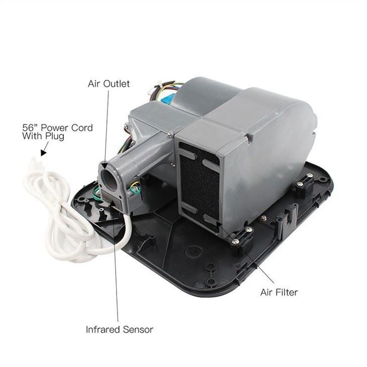 Сушилка для рук из нержавеющей стали AIKE AK2800_836  - Вид №3