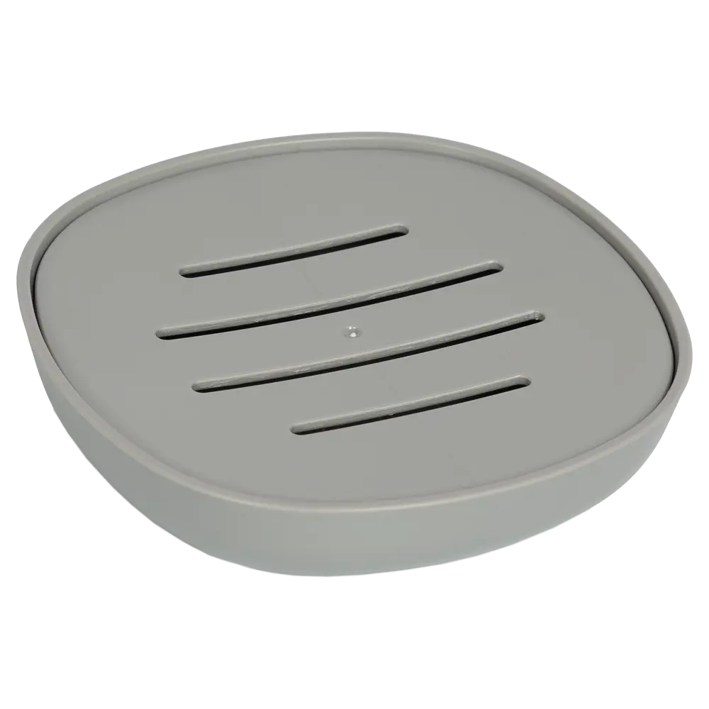 Мыльница SWENSA Ping - стильный аксессуар для ванной в сером цвете 89380218 STLM-1387745