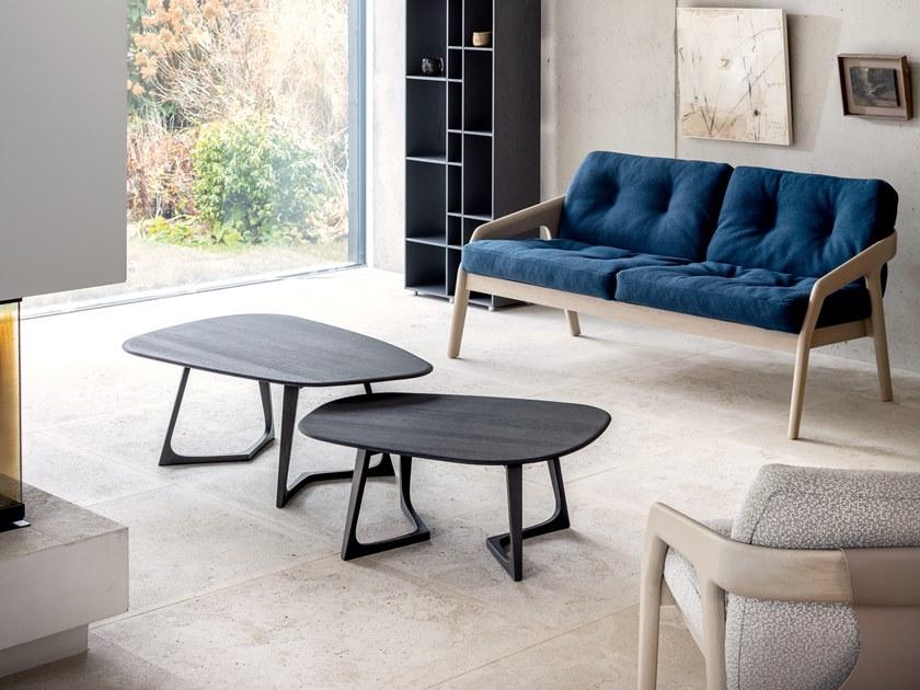 ZEITRAUM Низкий овальный деревянный журнальный столик Twist sun-id-1408921 - Вид №2