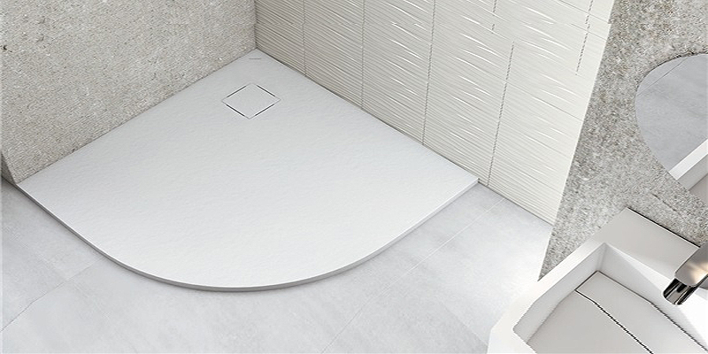 ДУШЕВОЙ ПОДДОН УГЛОВОЙ MALENKE 100X100 СМ STONE COVER WHITE McBath Q7 - Вид №2