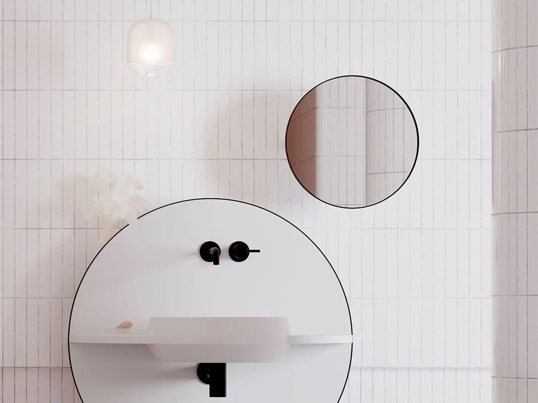 Круглое зеркало с настенной полкой Ex.T арка ARCH-00020729