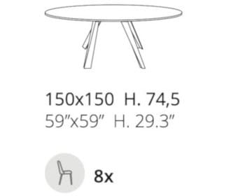 Круглый стол для гостиной Ozzio Italia EMISFERO FISSO ARCH-00024954 - Вид №2