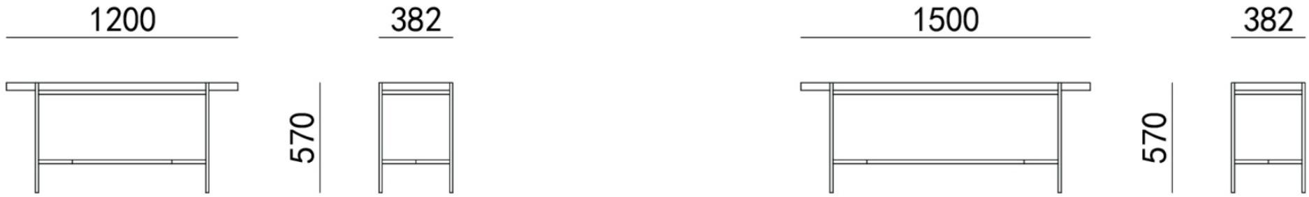 HC28 Cosmo Прямоугольная деревянная консоль Lonja 43c001 - Вид №1