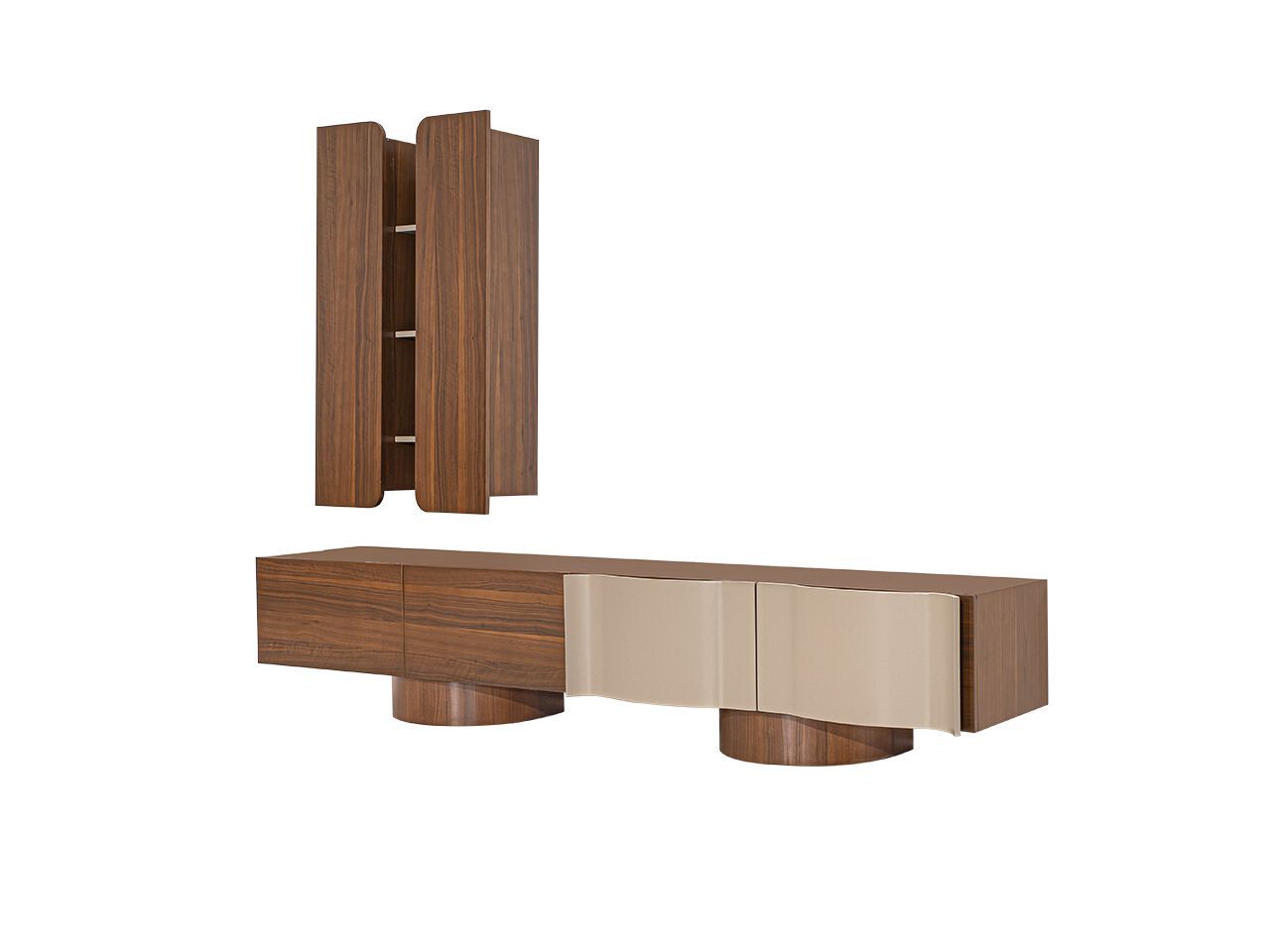 Деревянный шкаф для телевизора с распашными дверцами NDESIGN ARCH-00097120 - Вид №1