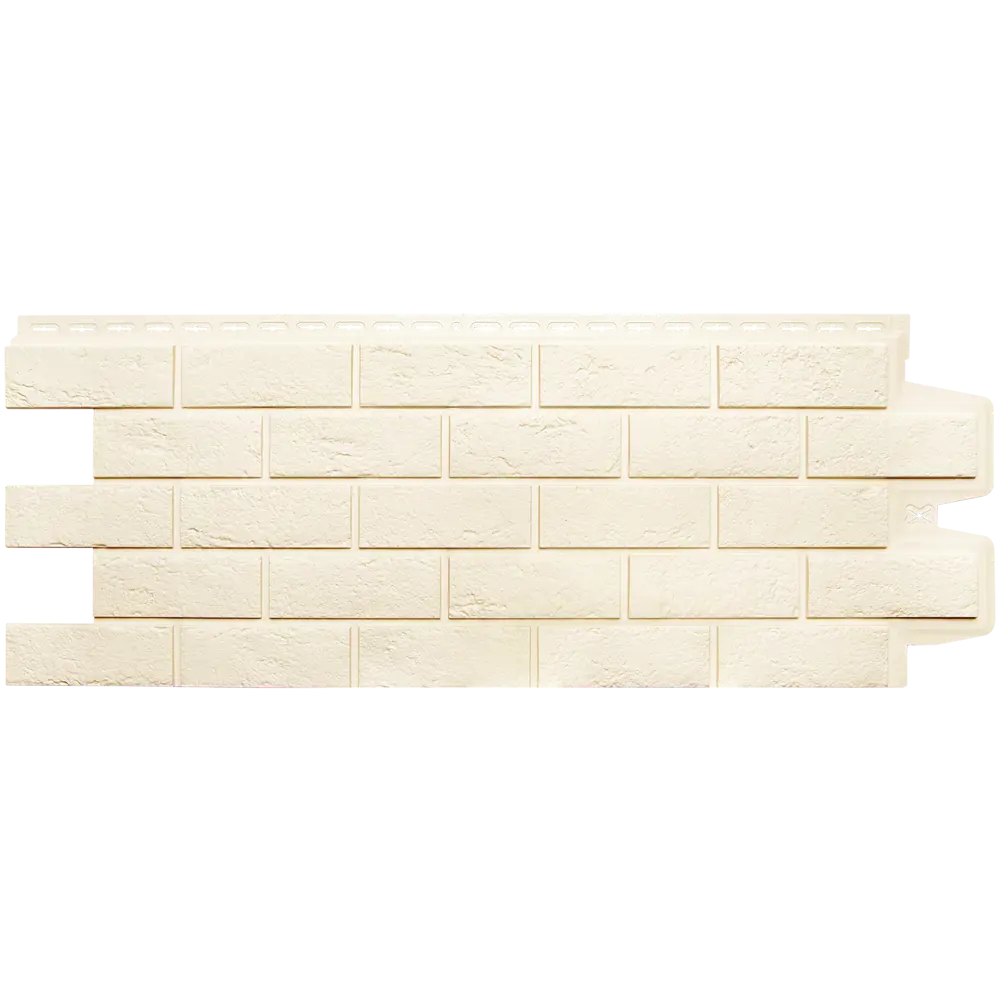 Фасадная панель Grand Line Classic Состаренный кирпич 1109x418 мм молочный 0.38 м² STLM-2112524