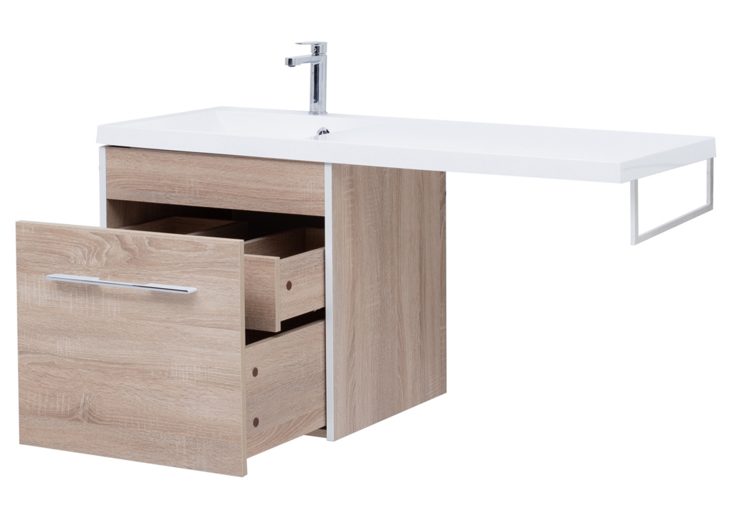 Тумба с раковиной Aquanet Августа 120 L дуб сонома 0021002700239565 - Вид №9