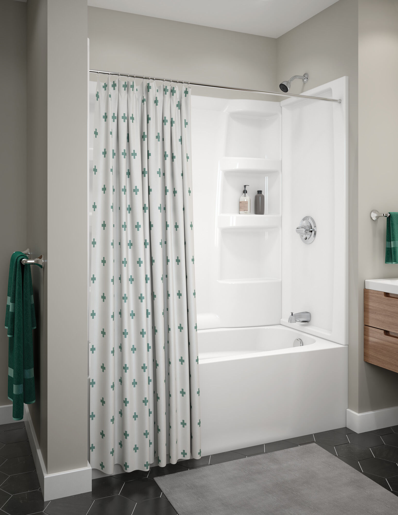 ProCrylic 60 дюймов x 30 дюймов Окружение ванны Delta Faucet B66513-6030-WH - Вид №3