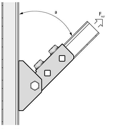 66588814 BIS Strut Подпятник шарнирный (BUP1000) монтаж к стене и полу walraven  - Вид №2