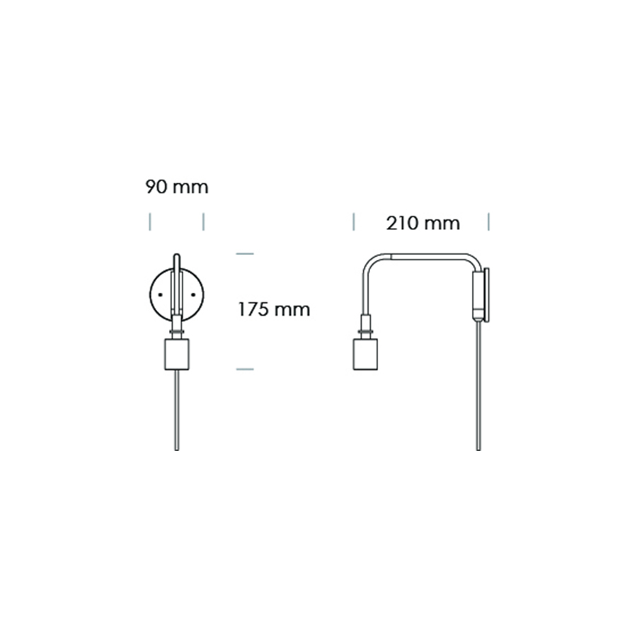 1960539 MENU Настенный светильник из штапеля Черный  - Вид №4