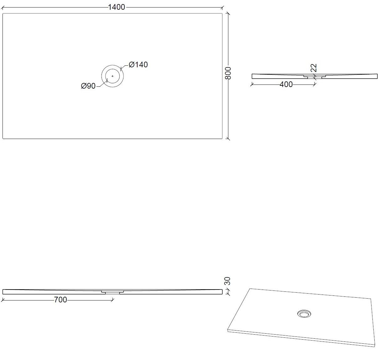 Alice Ceramica Поддон керамический прямоугольный Form sun-id-1434600 - Вид №10