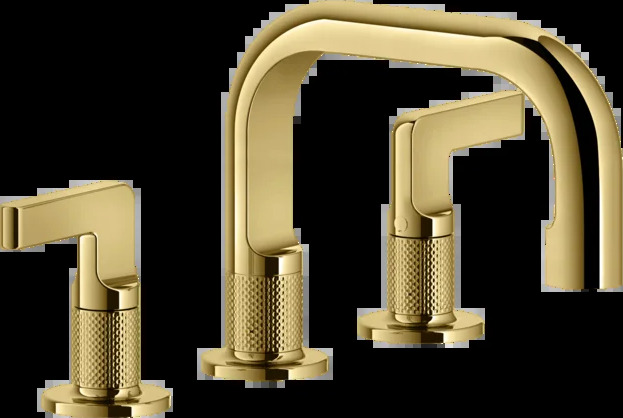 Группа умывальников 58012 246 Gessi Inciso ЗОЛОТОЙ PVD