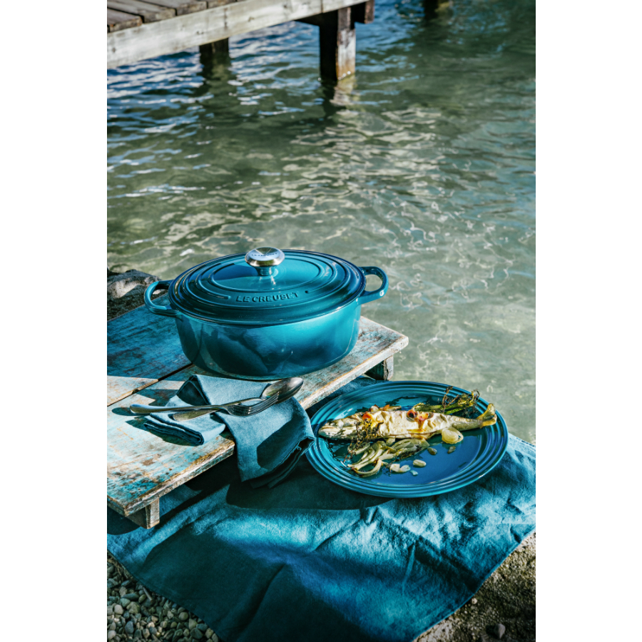 Утятница чугунная Le Creuset, Ø29 см, светло-голубая 21178296422430 - Вид №1