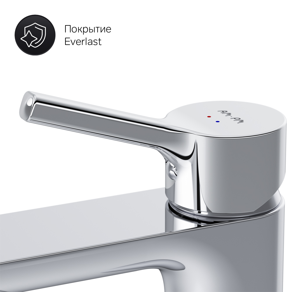 F85B02100 смеситель для умывальника излив 100 мм хром шт AM.PM X-Joy S  - Вид №5