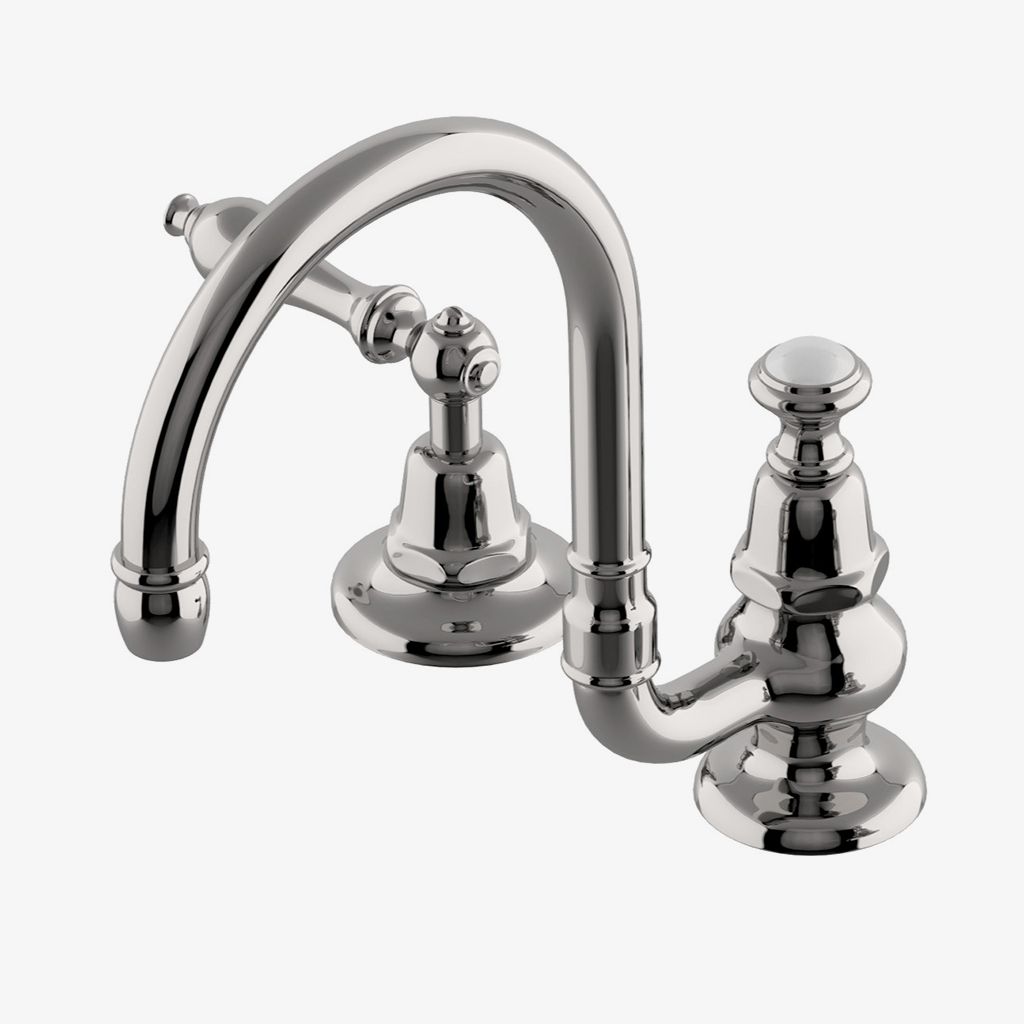 ETLS62 Etoile Gooseneck Смеситель для унитаза с тремя отверстиями на палубе и металлическими ручками Waterworks - Вид №1