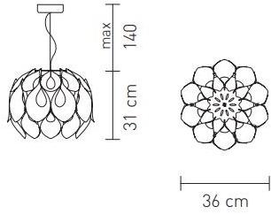 Slamp Подвесной светильник с отраженным светом из меди Flora sun-id-1373184 - Вид №1