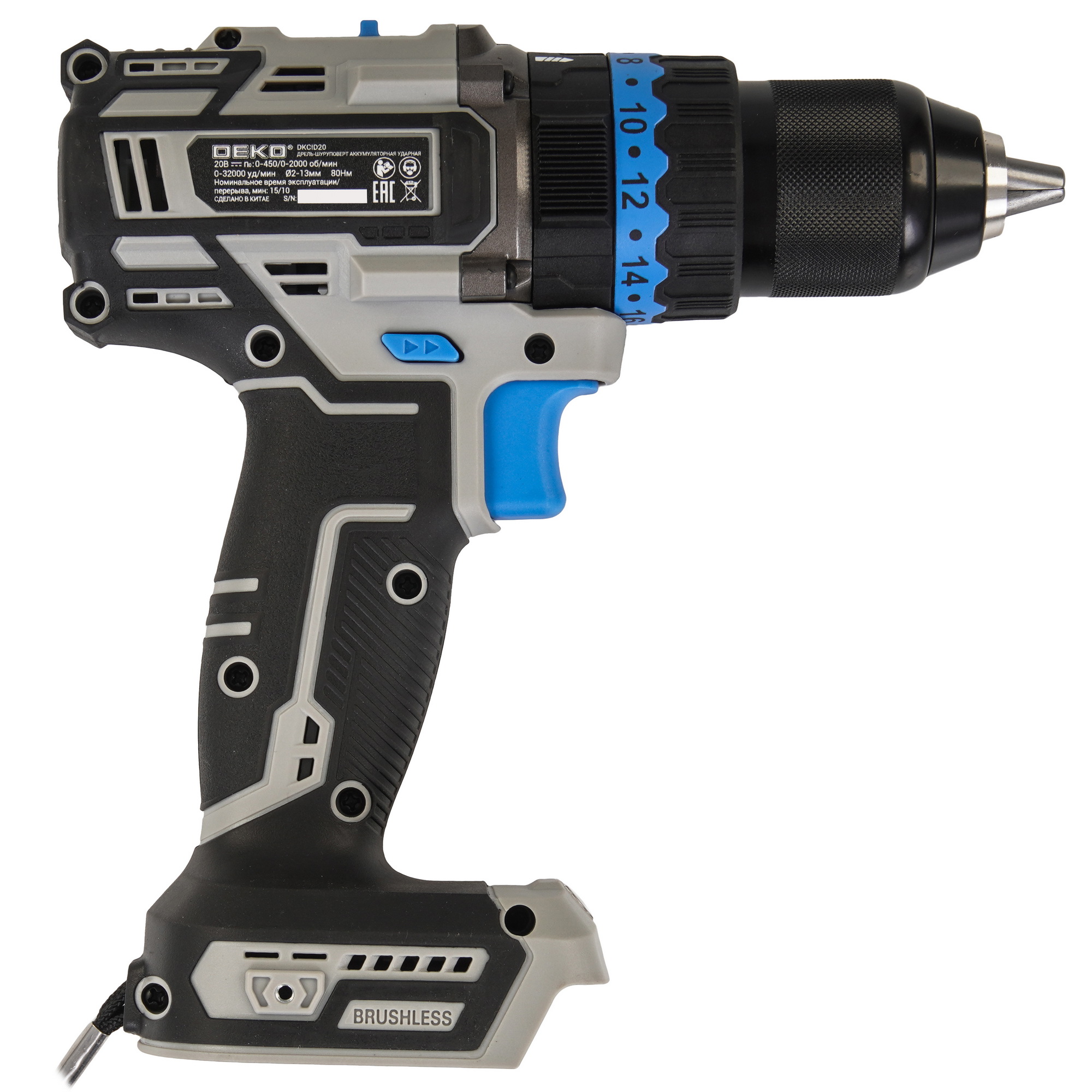 Дрель-шуруповерт DEKO DKCID20 UNV 20V  , Без ЗУ, Без АКБ 9088040 STDN-0019478 - Вид №1