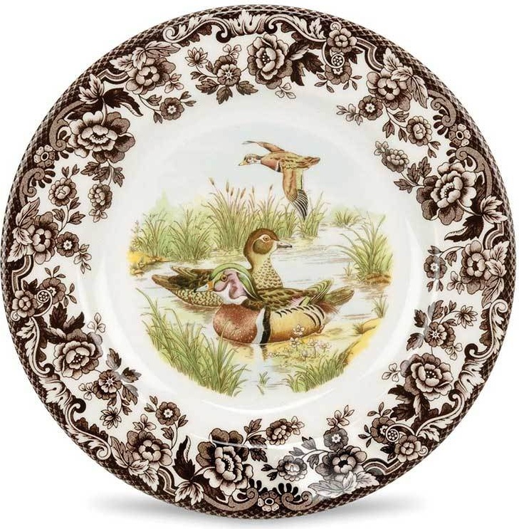 10569951 Spode Тарелка обеденная Spode Английские охотничьи мотивы. Утка, 27см Фаянс 