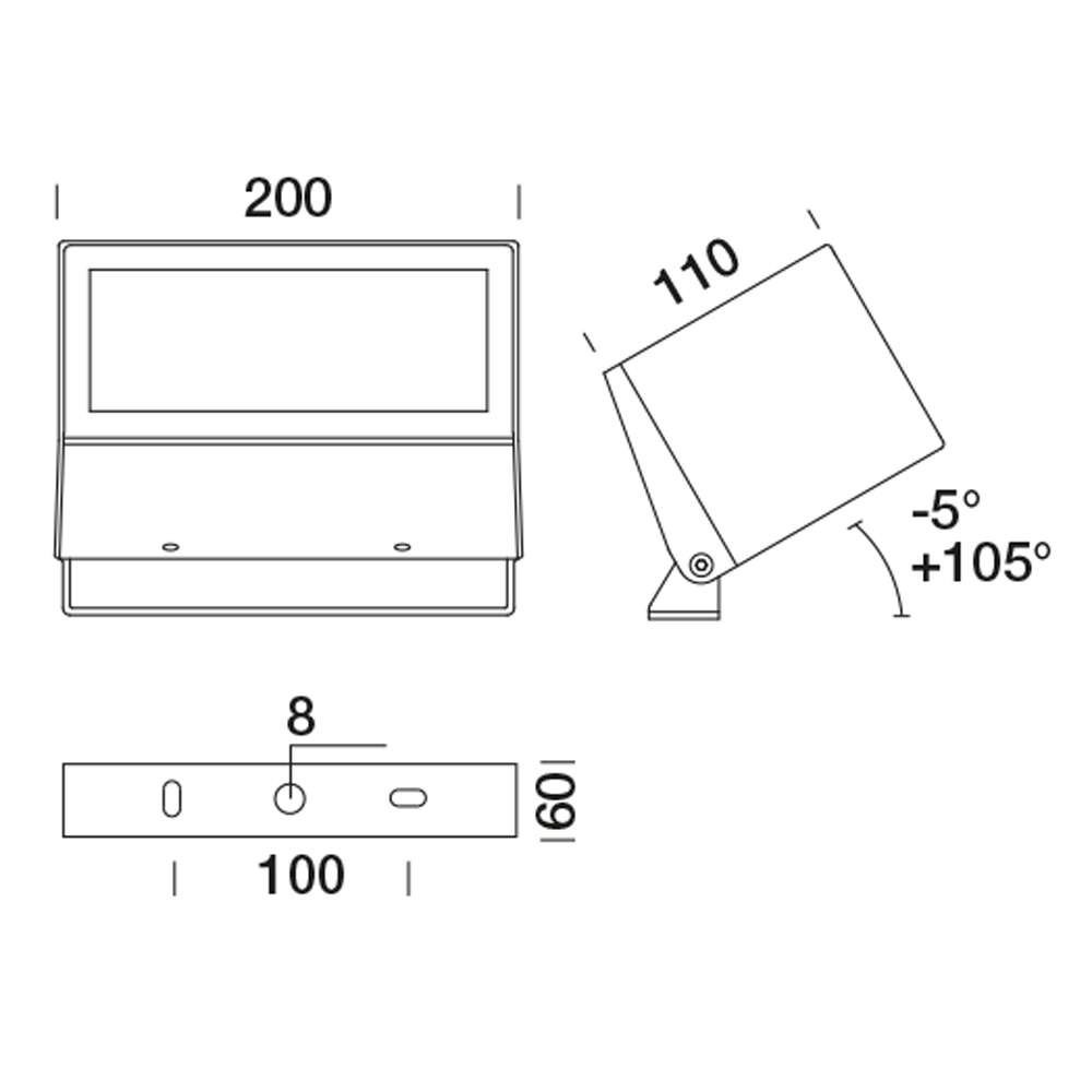1022610 Проектор Platek MINI SPECIAL Proiettore  MINI SPECIAL Floodlight - LED 3000K diffuse  - Вид №3
