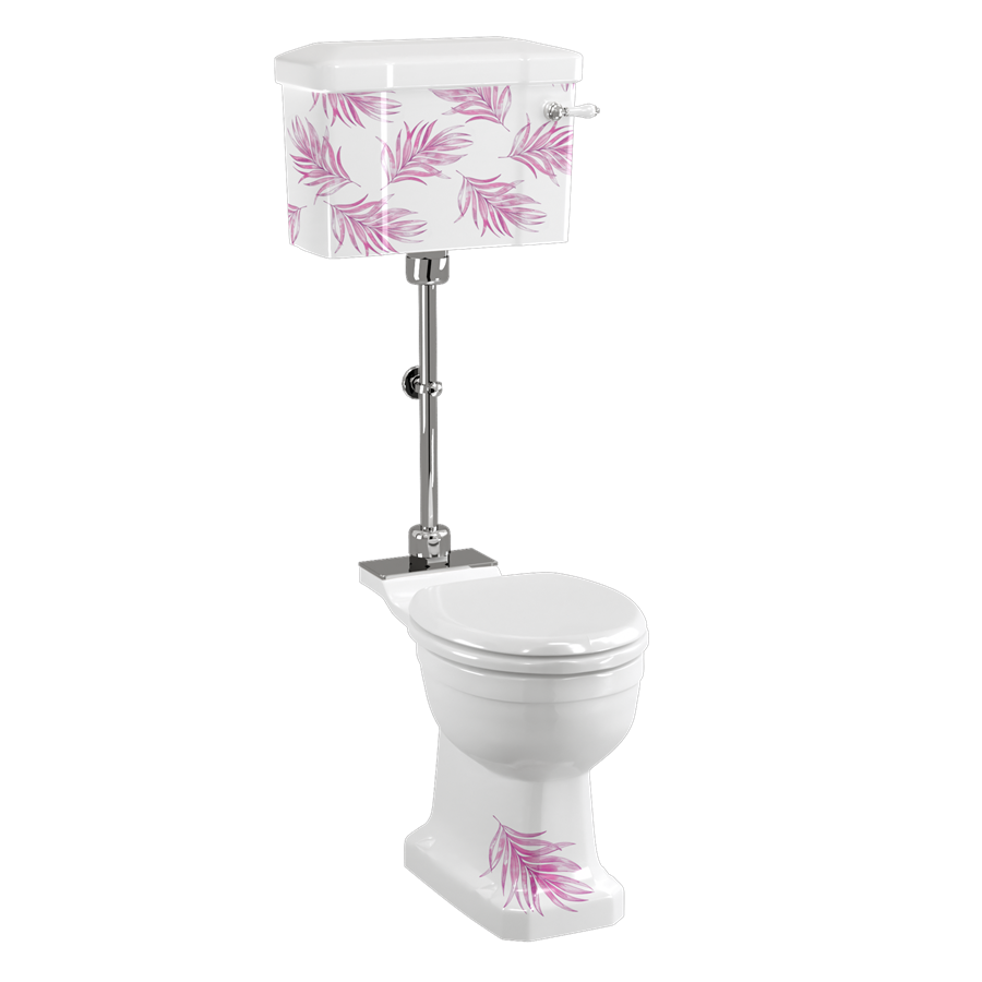 Burlington Bespoke Bespoke Botanical Pink Standard Medium Level WC с 520 рычажным бачком P5 BOTA T33 CHR C1 BOTA 