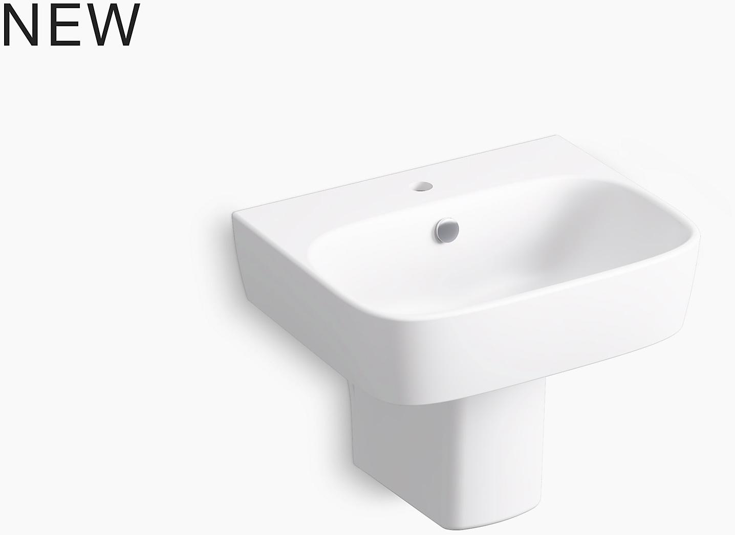 K-77768-1-0 Подвесная раковина настенная прямоугольная Kohler  белая  - Вид №1