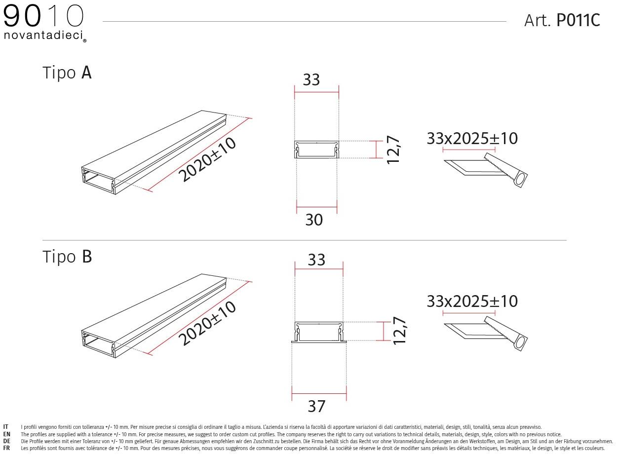 9010 novantadieci Линейный световой профиль из alumite®  P011  - Вид №4
