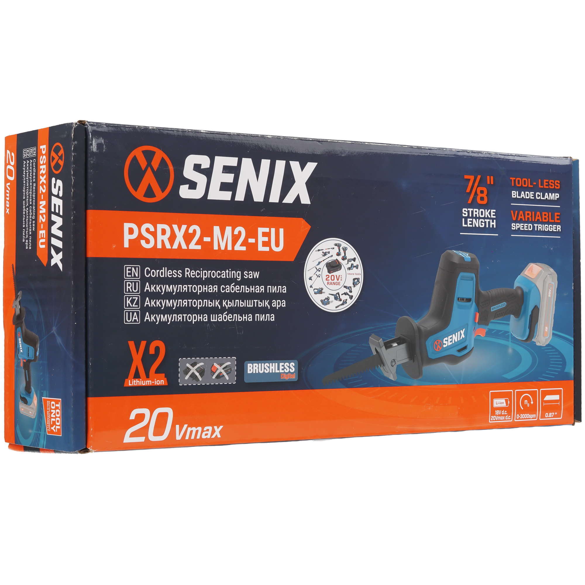 Сабельная пила SENIX PSRX2-M2-EU 20 Volt Max X2  , Без ЗУ, Без АКБ 9070115 STDN-0103768 - Вид №6
